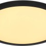 Schwarze, runde LED-Deckenleuchte Sapana, 2-flammig, mit Farbwechsel (CCT, RGB).