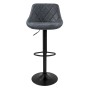 ML-Design Barhocker 4er Set, anthrazitfarbener Kunstleder Barstuhl mit Rautenmuster und schwarzem Gestell.