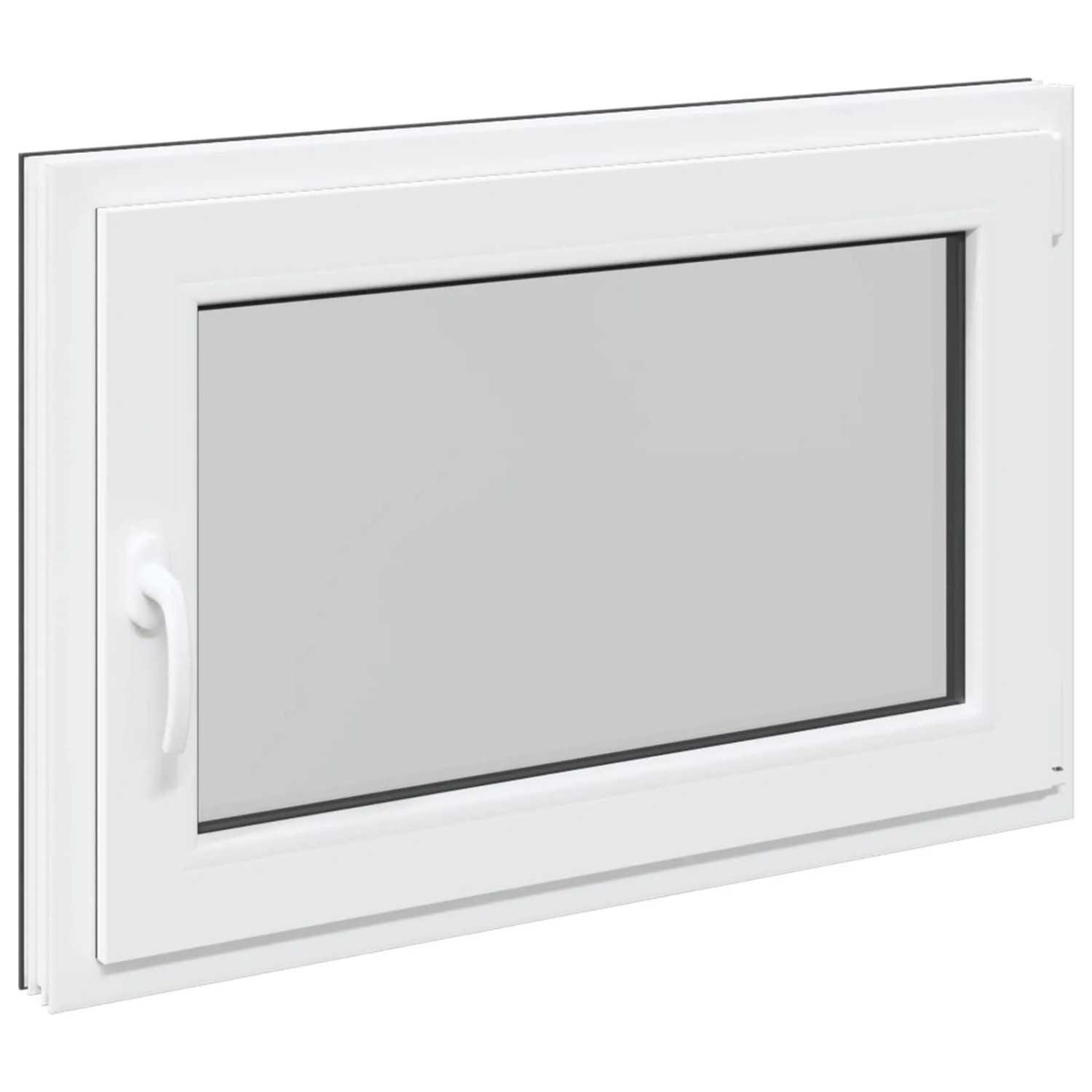 vidaXL Kellerfenster RISOR Anthrazit 80 x 70 cm PVC und Glas 42047325