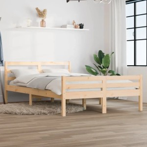 vidaXL Massivholzbett ohne Matratze 160x200 cm 814829