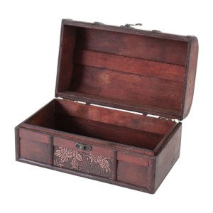 HMF 6411-125 Schatztruhe Schatzkiste Holztruhe 25 x 15 x 13 cm Klein Japan