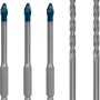 Bosch Expert Hard Keramik Bohrer-Set, 5-teilig, mit blauer Spitze und Sechskantschaft.