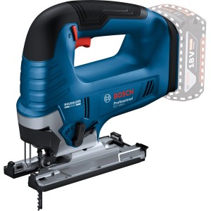Blaue Bosch Professional Akku-Stichsäge GST 18 V-125 B mit Bügelgriff in L-Boxx.