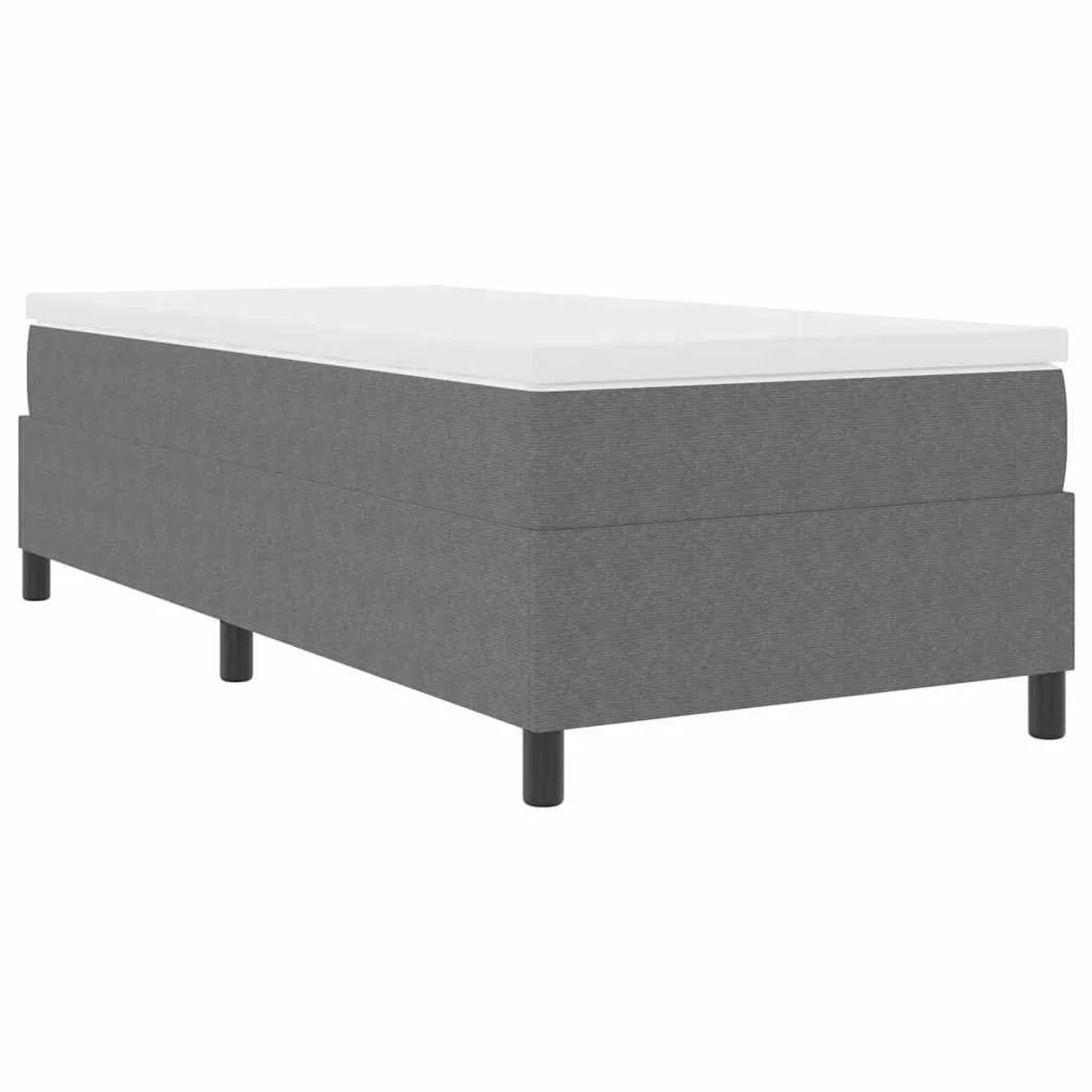 vidaXL Boxspringbett Hellgrau und Weiß 100 x 200 cm Cordstoff 3337447