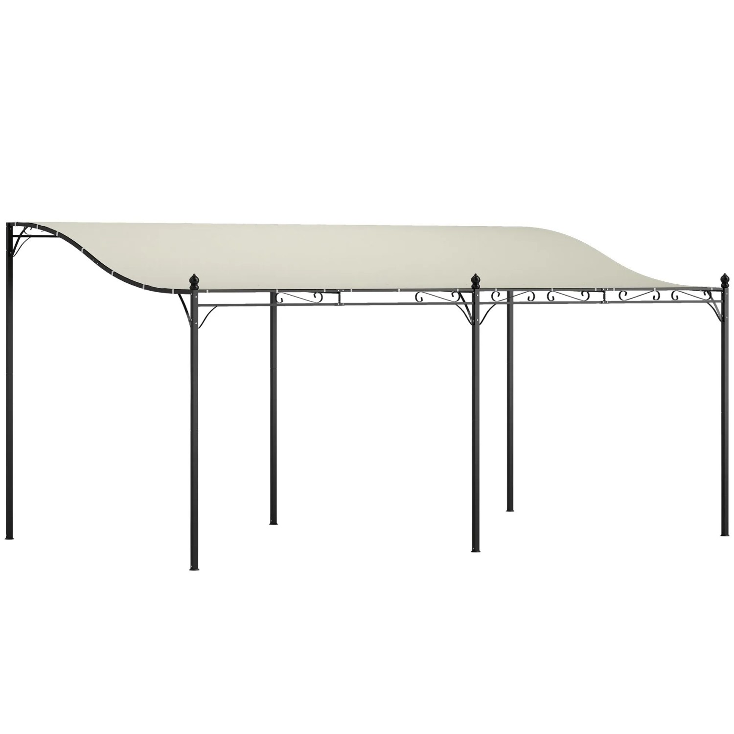 Furnicato Pergola 3x5 M Flexibles Gartendach Mit Wasserfester Plane Cremeweiß