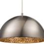 Globo Pendelleuchte Okko, Nickel matt, im Industrie-Look. Hängelampe mit Mosaik-Innerem.