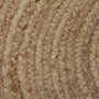 Detailansicht: Runder, geflochtener Jute Teppich (120 cm) in Natur.