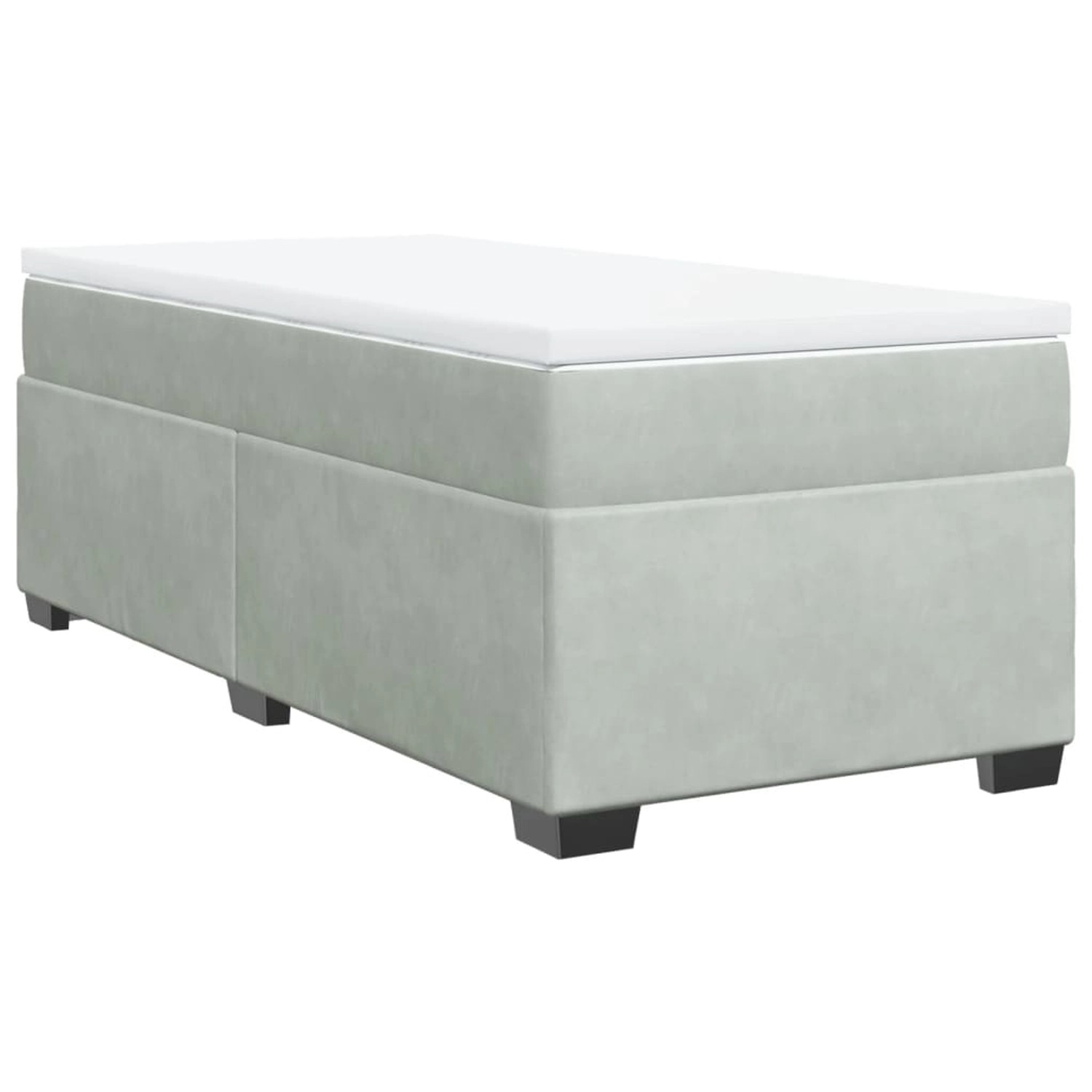 vidaXL Boxspringbett mit Matratze Hellgrau 90x190 cm Samt2103307 günstig online kaufen