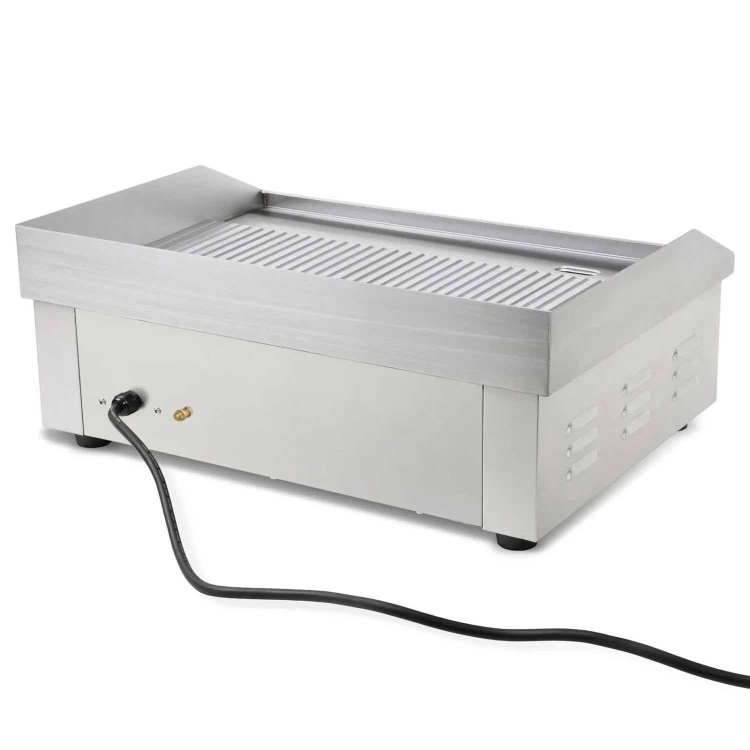 VERTES Elektro Grillplatte 3000 W Plancha Edelstahl Gerillt 55 x 35 cm 50 bis 300 °C_5