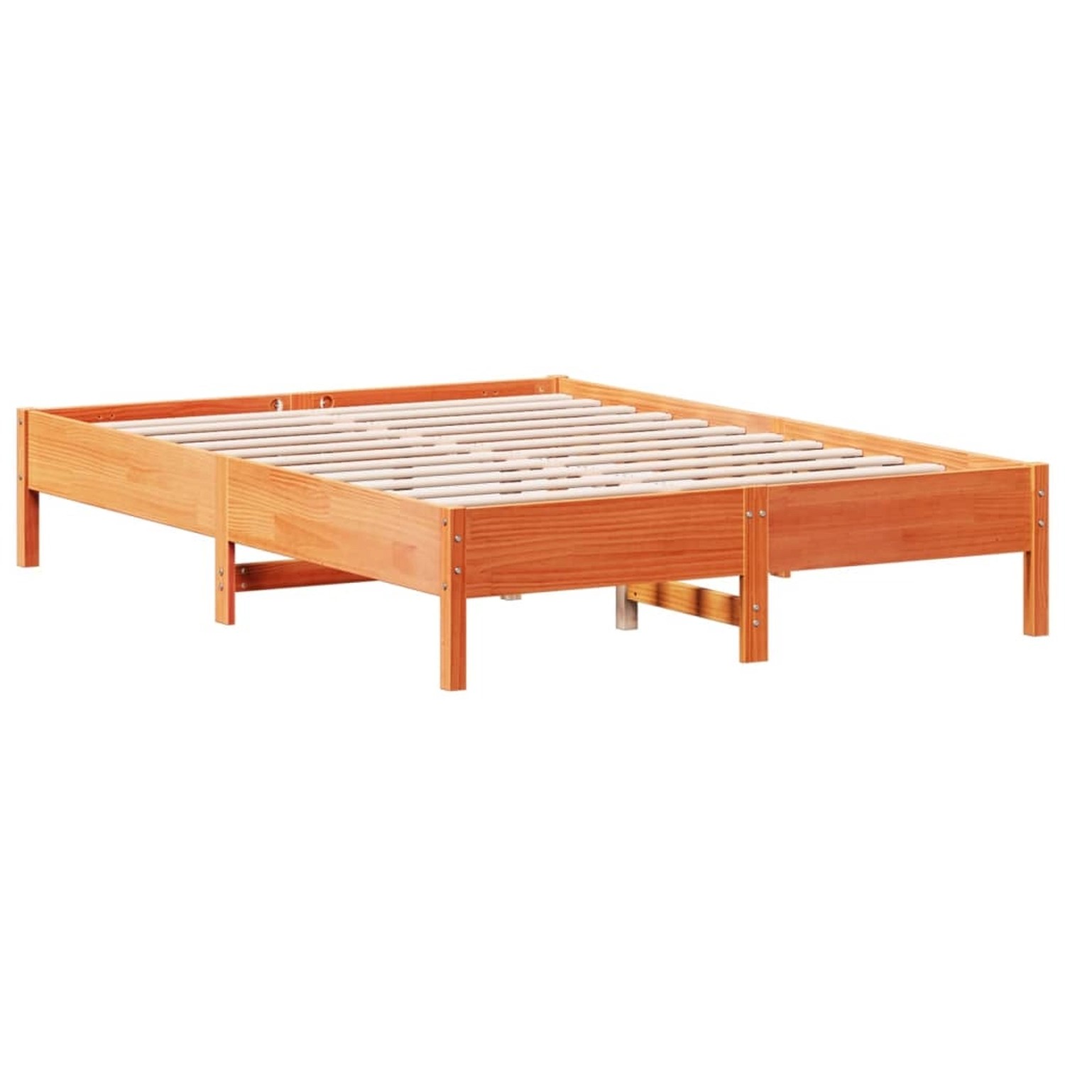 vidaXL Massivholzbett ohne Matratze Wachsbraun 160x200 Kiefernholz 842693 günstig online kaufen