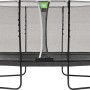 Schwarzes EXIT Allure Classic Gartentrampolin, rechteckig, mit Sicherheitsnetz.
