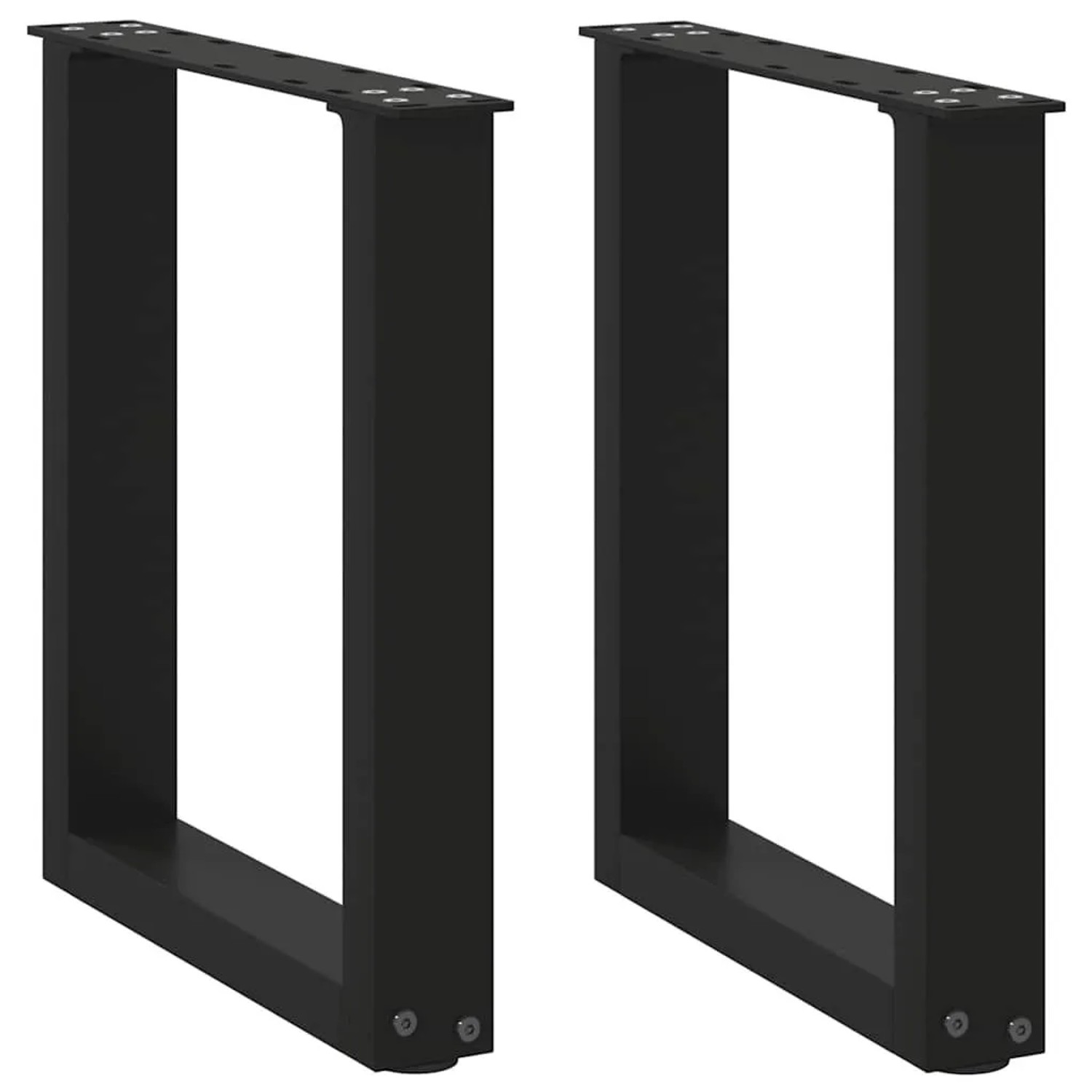 vidaXL Couchtischbeine U-Form 2 Stk Schwarz 28x42-43 cm Stahl 4013148 günstig online kaufen