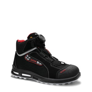 Schwarzer Elten Sicherheitsstiefel Sander XXT Pro Boa ESD S3, Größe 43, für Arbeitsschutz.
