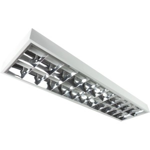 Weiße REV Ritter LED-Deckenleuchte ProfiLine, 122 cm, Rasterleuchte für Büro und Gewerbe.
