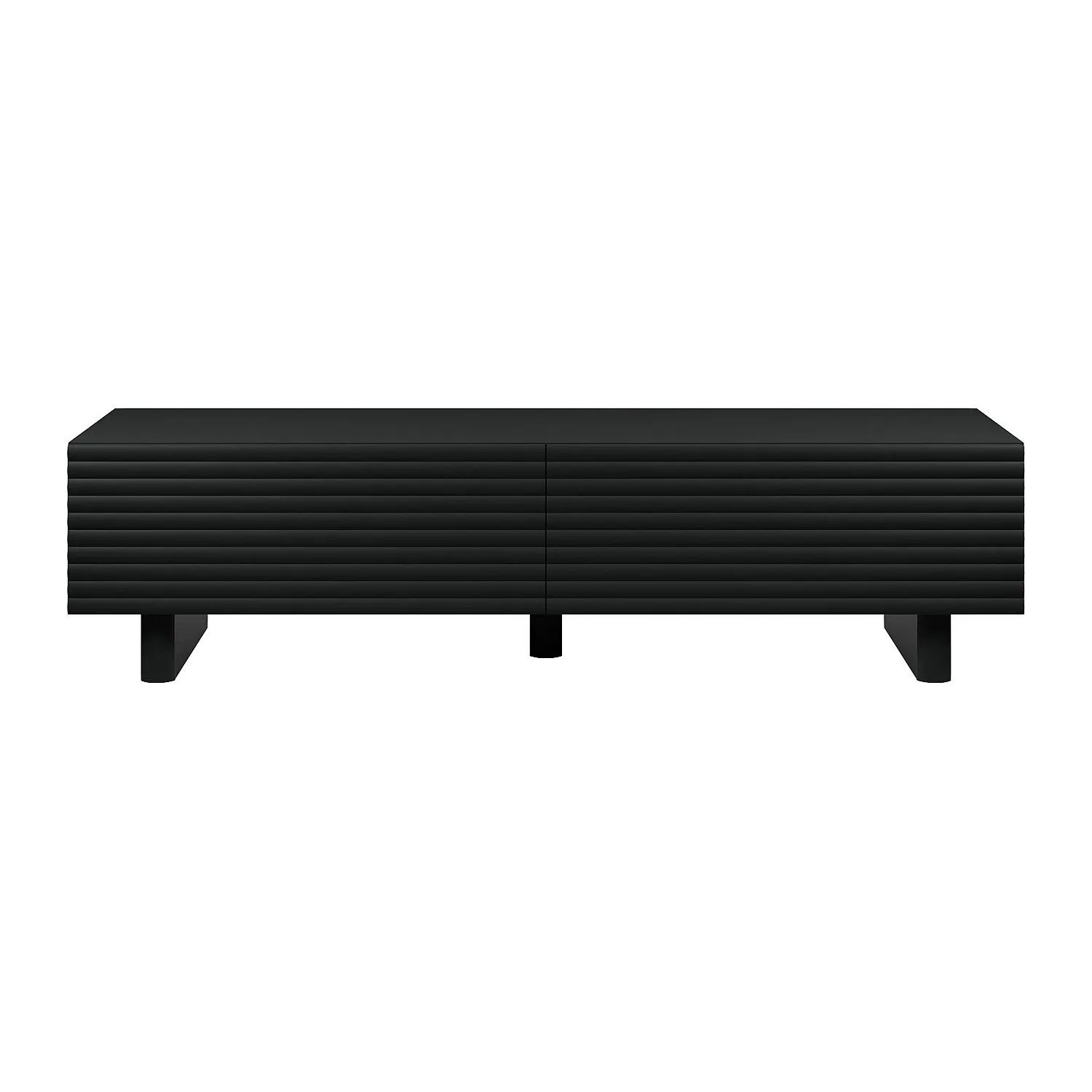 Vente-unique Tv-Board Ludima Schwarz 180 cm