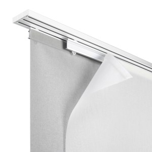 Gardinia Deckenträger für 3-läufige Flächenvorhangschiene, Silber, 2er-Pack.
