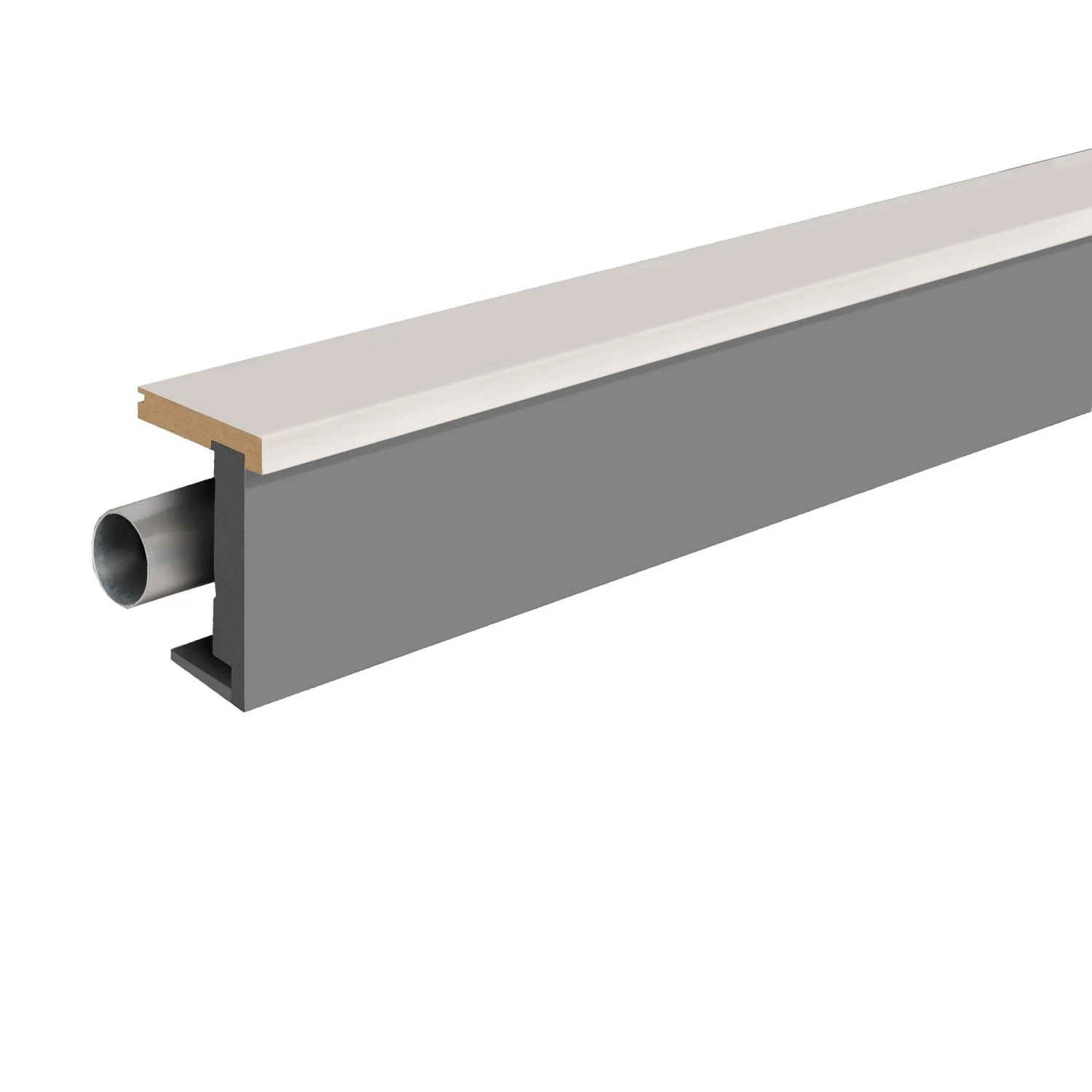 Kosche Basisprofil Rohrverkleidung 2.500 mm x 67 mm x 16 mm Weiß-Grundiert