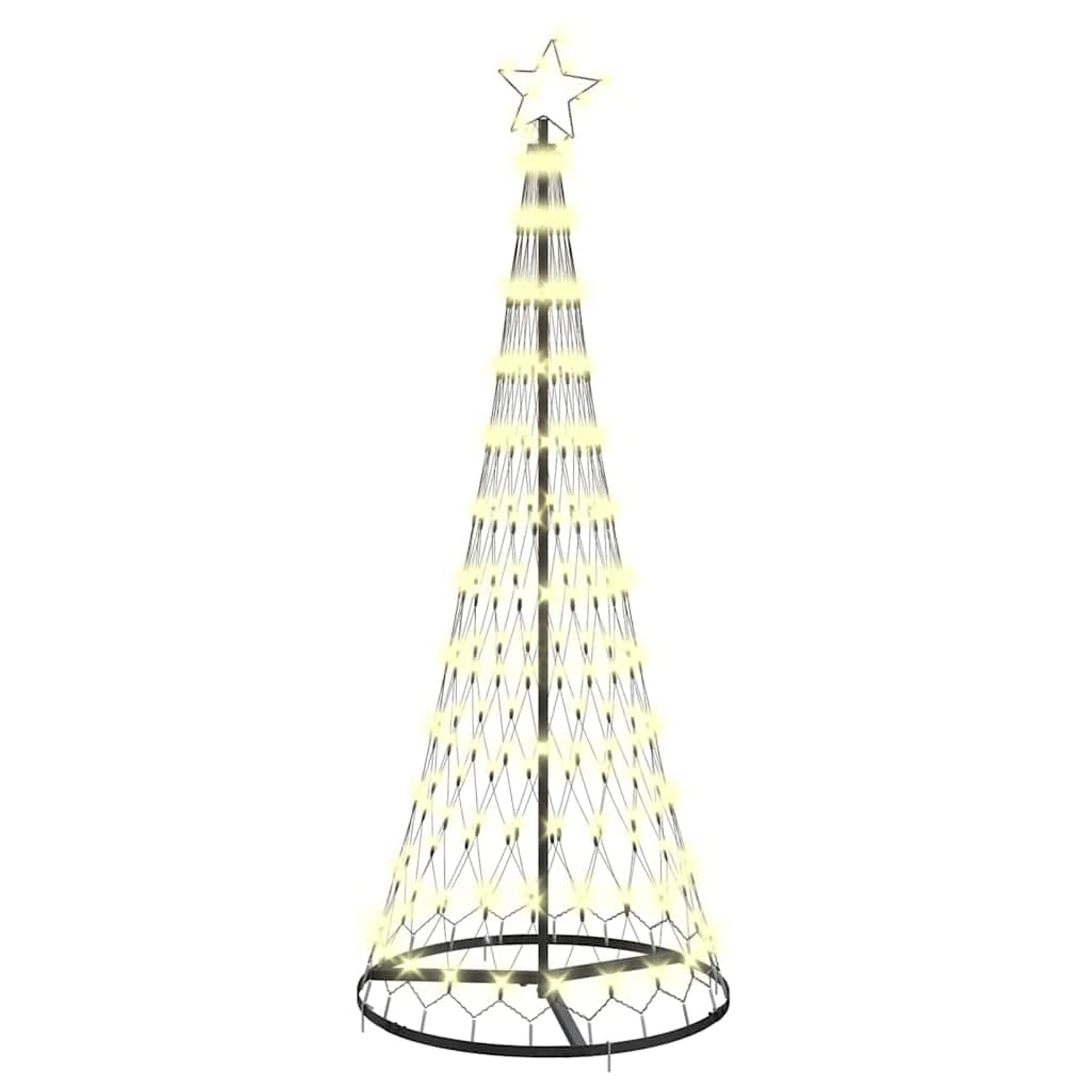 vidaXL LED Weihnachtsbaum Warmweiß 71 x 71 x 184,5 cm Metall 42018779