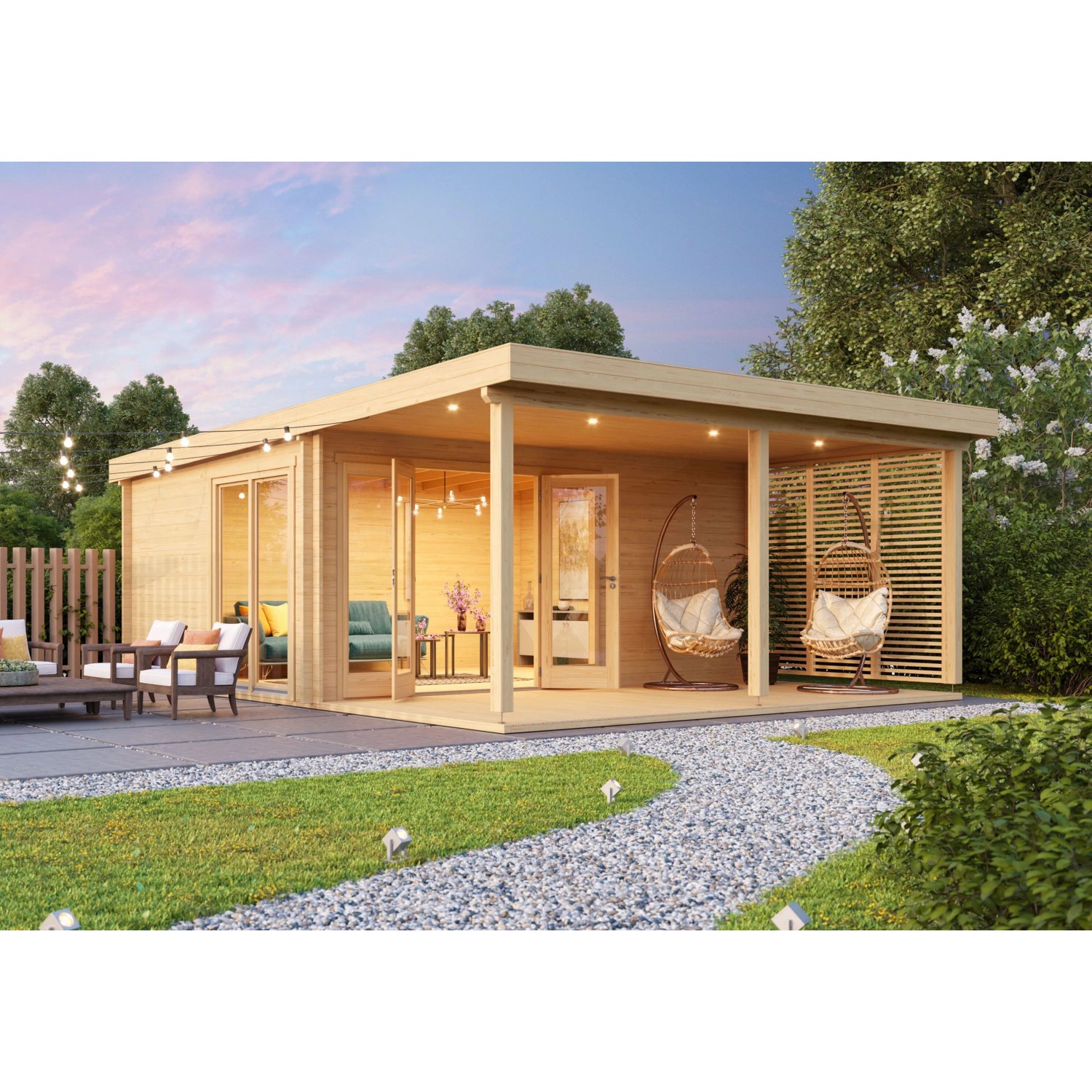 Fjordholz Gartenhaus Modell Kaarlo 44 Naturbelassen_2