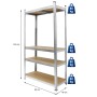 ECD Germany Werkstattregal, 160x80x40cm, Metallregal mit 4 MDF-Böden, bis 320kg belastbar.