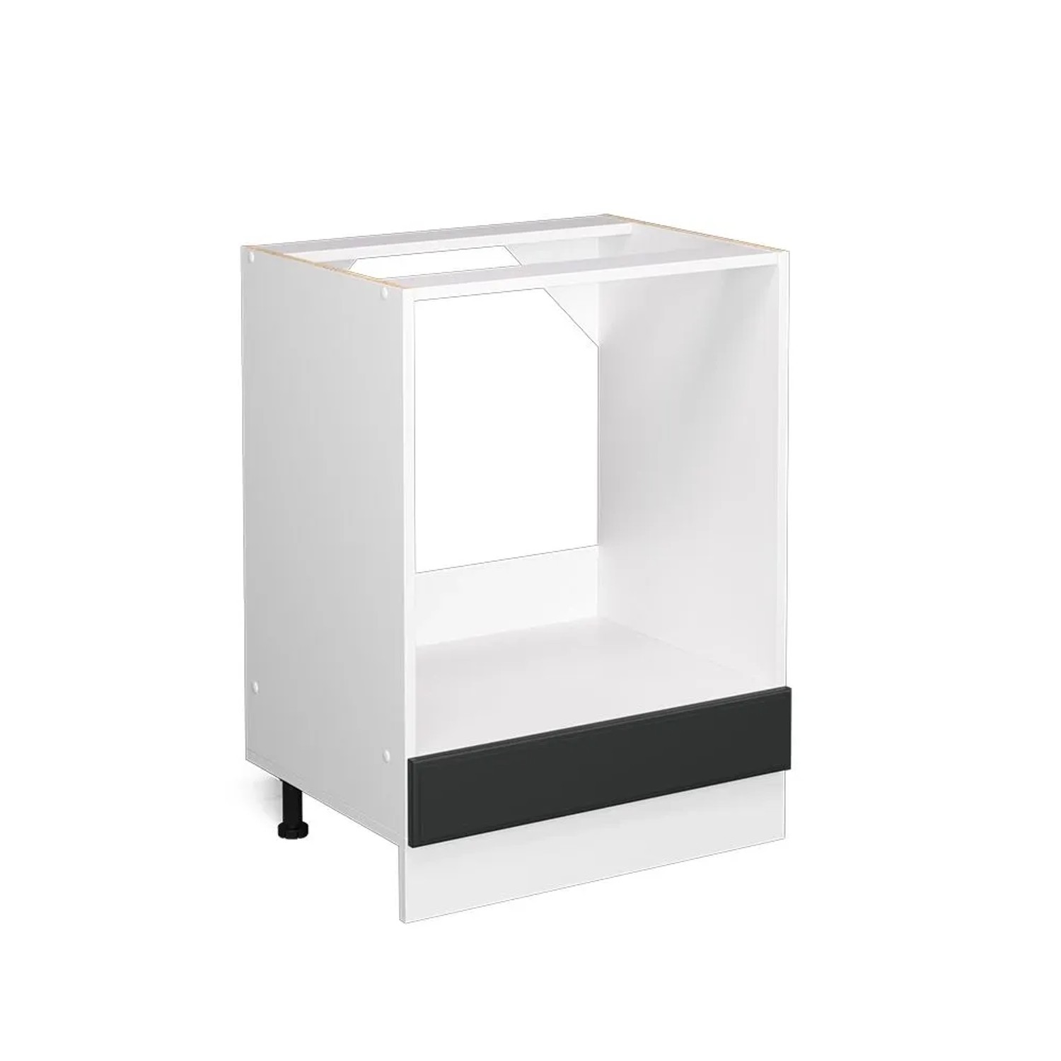 Vicco Herdumbauschrank R-Line Anthrazit Landhaus Weiß 60 cm ohne Arbeitsplatte