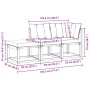 vidaXL Outdoor-Schnittsofa-Einheiten 3 Stück Natur und Creme 900625_11