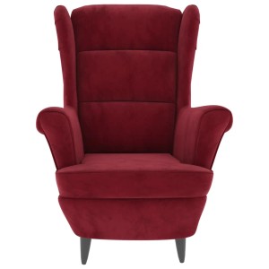 Weinroter Relaxsessel aus Samt, Modell 1 von vidaXL. Bequemer Sessel für Wohnzimmer und mehr.