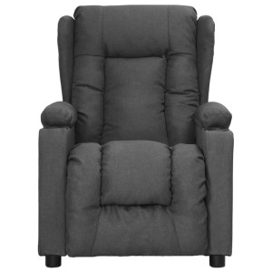 Dunkelgrauer Relaxsessel aus Stoff von vidaXL. Bequemer Loungesessel mit verstellbarer Rückenlehne.