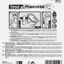 Tesa Klebehaken, 2 rechteckige, weiße Haken mit 4 Powerstrips Small. Ideal für Küche und Bad.