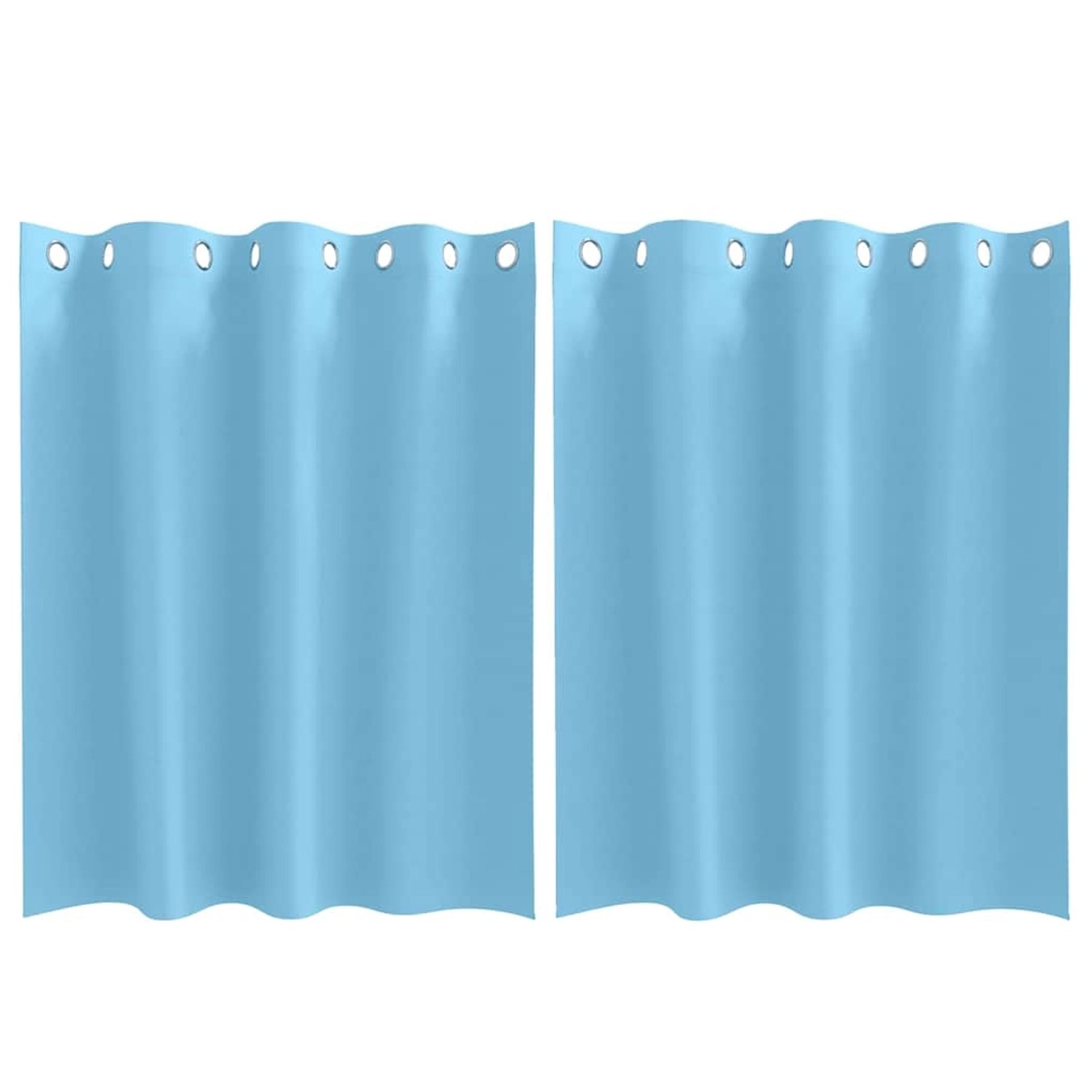 vidaXL Verdunkelungs-Vorhänge mit Ringen Himmelblau Polyester 4107323 günstig online kaufen