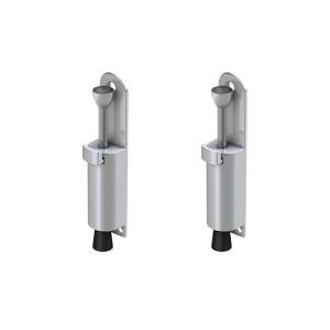 2er Set Basi Türfeststeller TFS 25 in Edelstahl-Optik zur Türmontage.