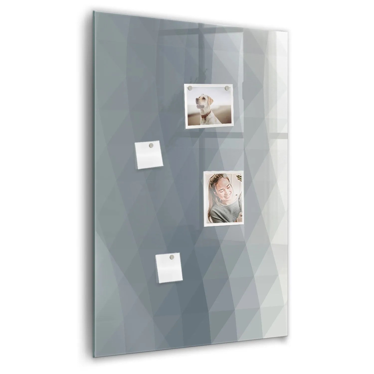 Tulup Magnettafel Beschreibbar Abstrakte Graue Wellen 60x90 cm Magnettafel Küche Glas Schwarzer Marker Glastafel Magneti...