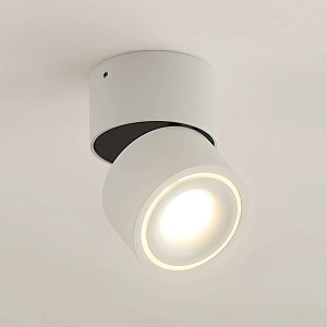 Weiße Arcchio LED Deckenleuchte Rotari aus Aluminium, 1-flammig für Flur und Treppenhaus.