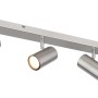 6-flammiger, matter Nickel Strahler Robby von Globo, 1150 mm breit, für GU10 Leuchtmittel.