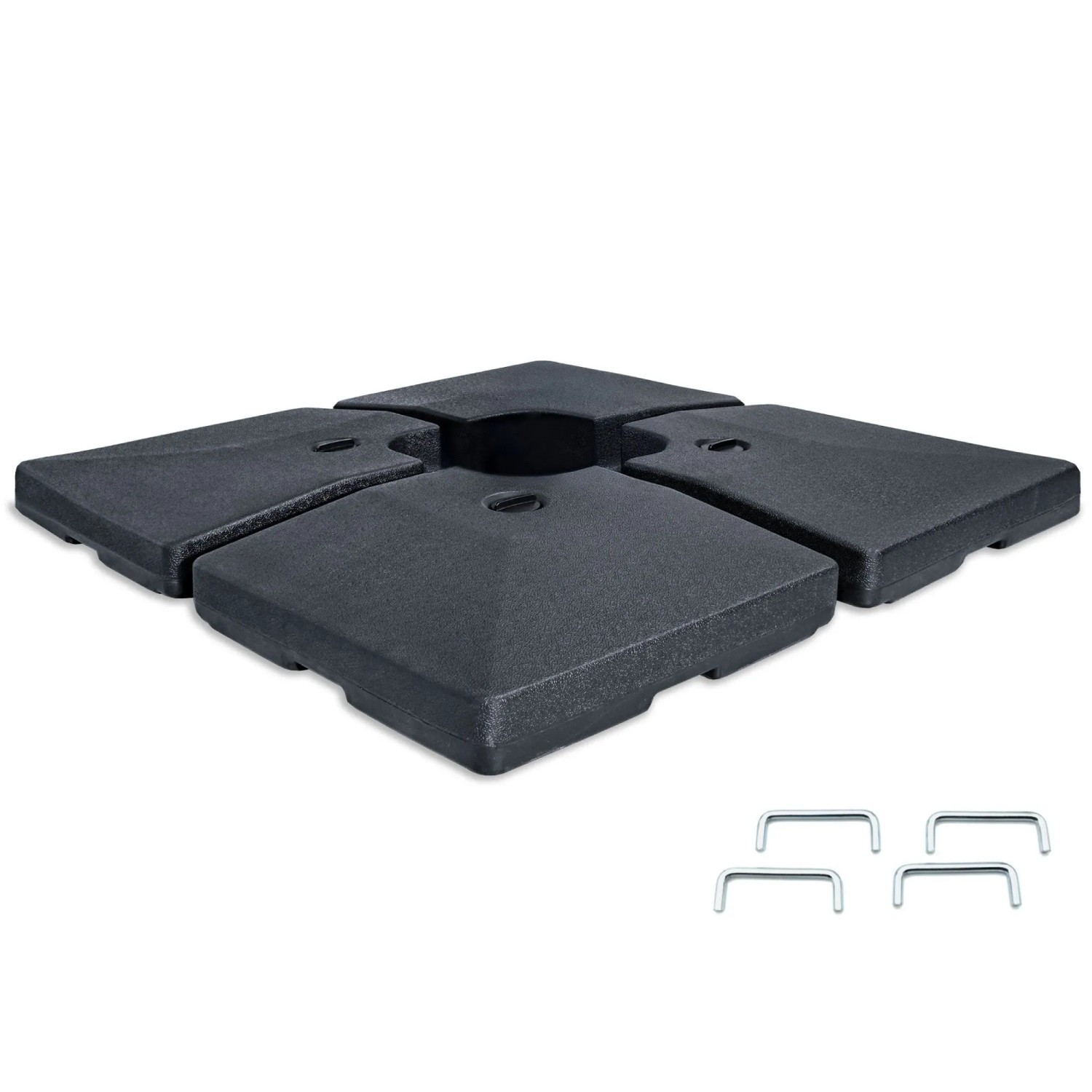 osoltus 4 X Einlegeplatten Ampelschirm Kreuzfuß Befüllbar 92kg