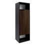 Fackelmann Hoch-Midischrank B.Paris, rechts, 40,2 cm, Schwarz Matt/Rigoletto Eiche Optik.