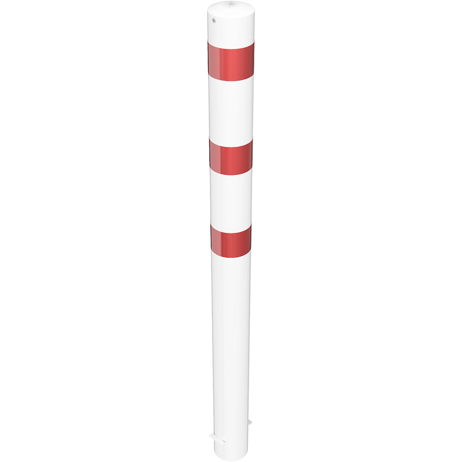 Schake Absperrpoller Einbetonieren Ø 152 mm x 2.000 mm Weiß-Rot