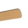 Detailaufnahme: Flügel in Holzoptik des QAZQA Deckenventilators Mistral Vidro, 107,5 cm.