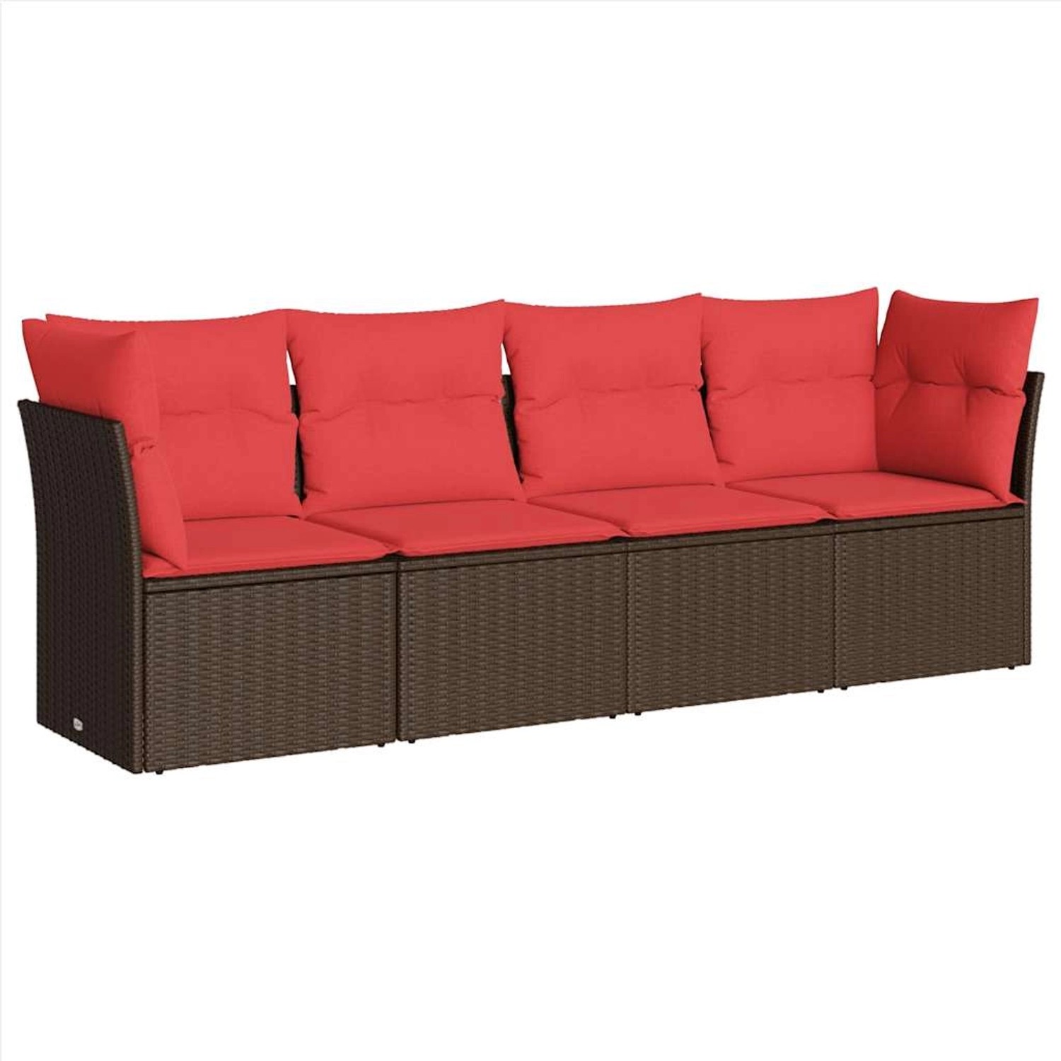 vidaXL 4-Tlg Garten-Sofagarnitur mit Kissen Braun Poly Rattan 3217234 günstig online kaufen