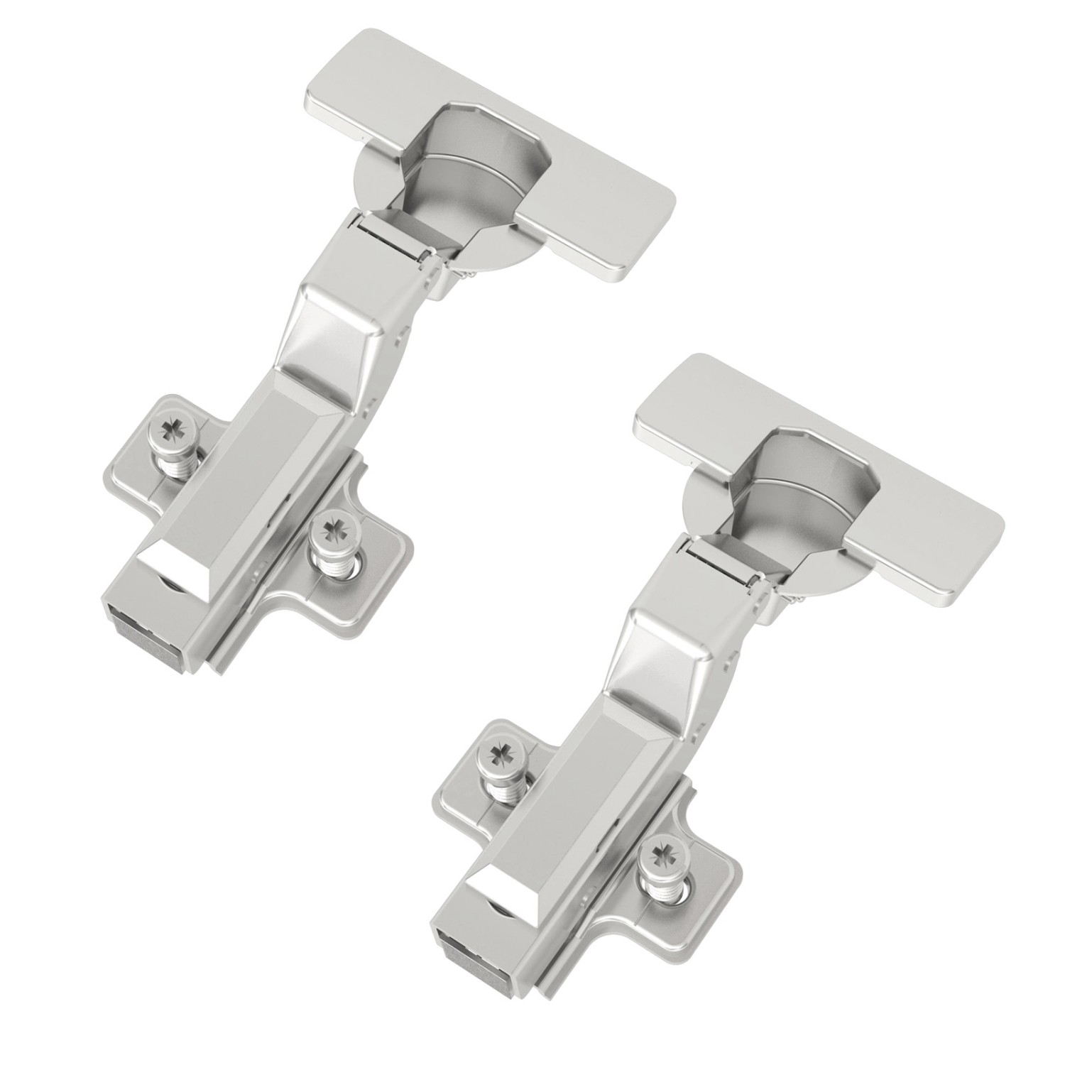 SOTECH Smooth 2 x Topfband T52 105 Grad Innenanschlag Einliegend mit Dämpfer und Kreuzplatte inkl. Abdeckkappen