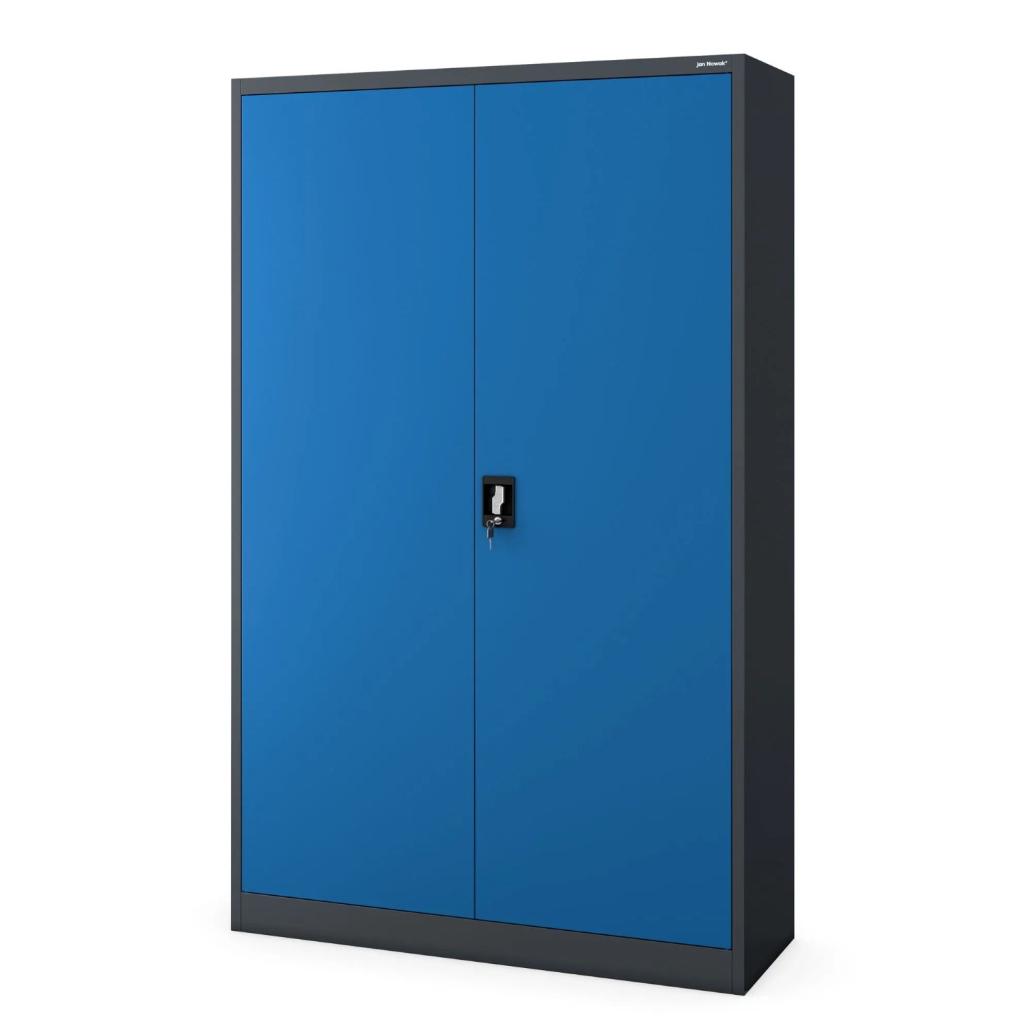 Jan Nowak Büro Aktenschrank Metallschrank JAN II 115 x 185 x 40 cm Anthrazit Blau