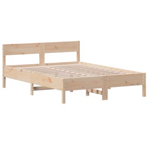 vidaXL Massivholzbett ohne Matratze 160x200 cm Kiefernholz 842742