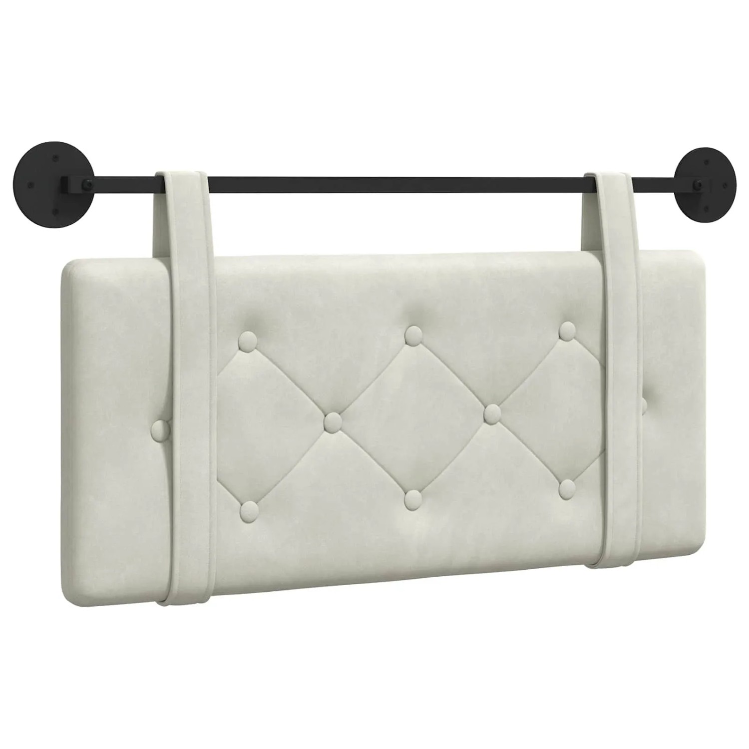 vidaXL Hängevorderseite Wandmontiert Creme 90 x 55 x 5 cm Samt 42031564