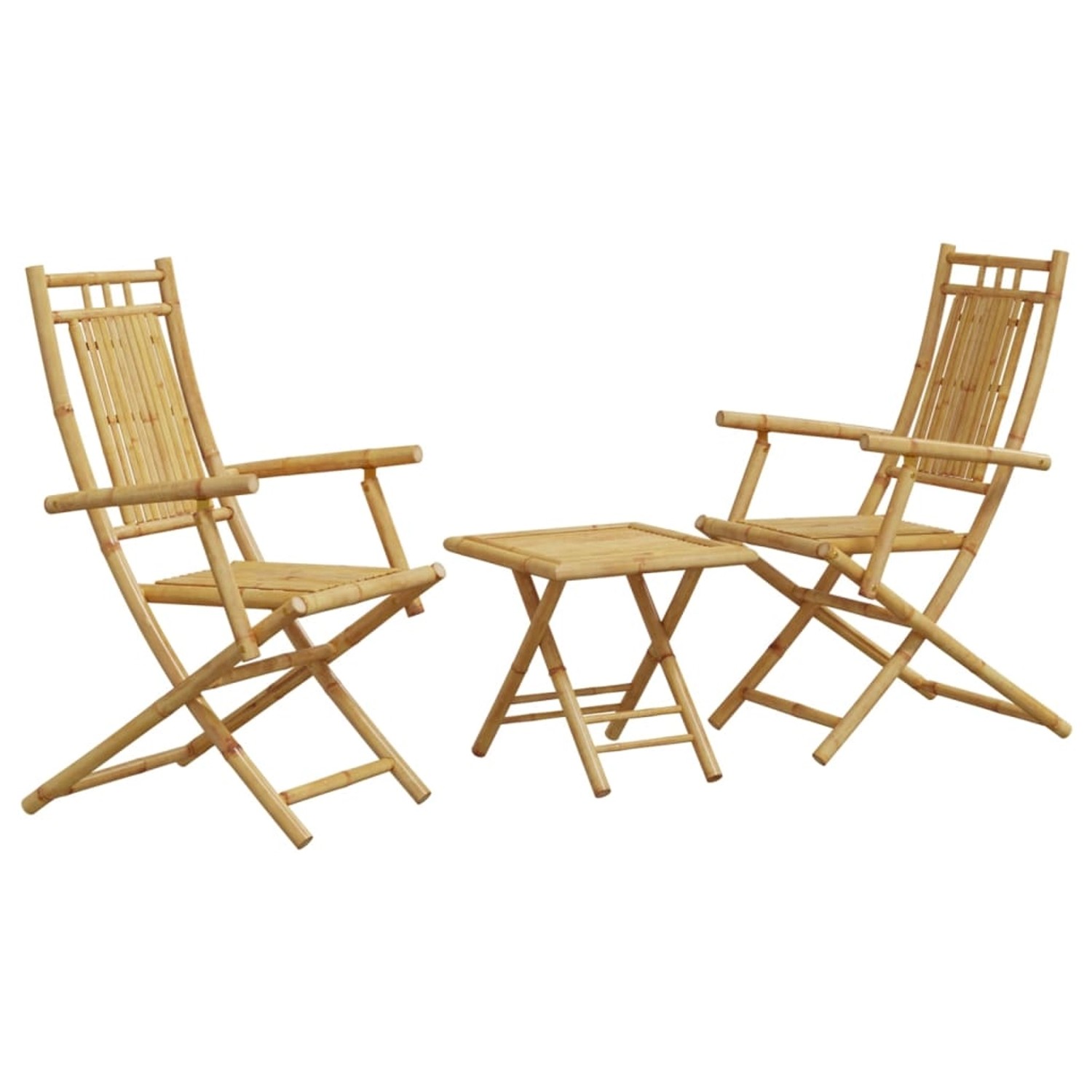 vidaXL 3-tlg Bistro-Set Bambus Modell 11