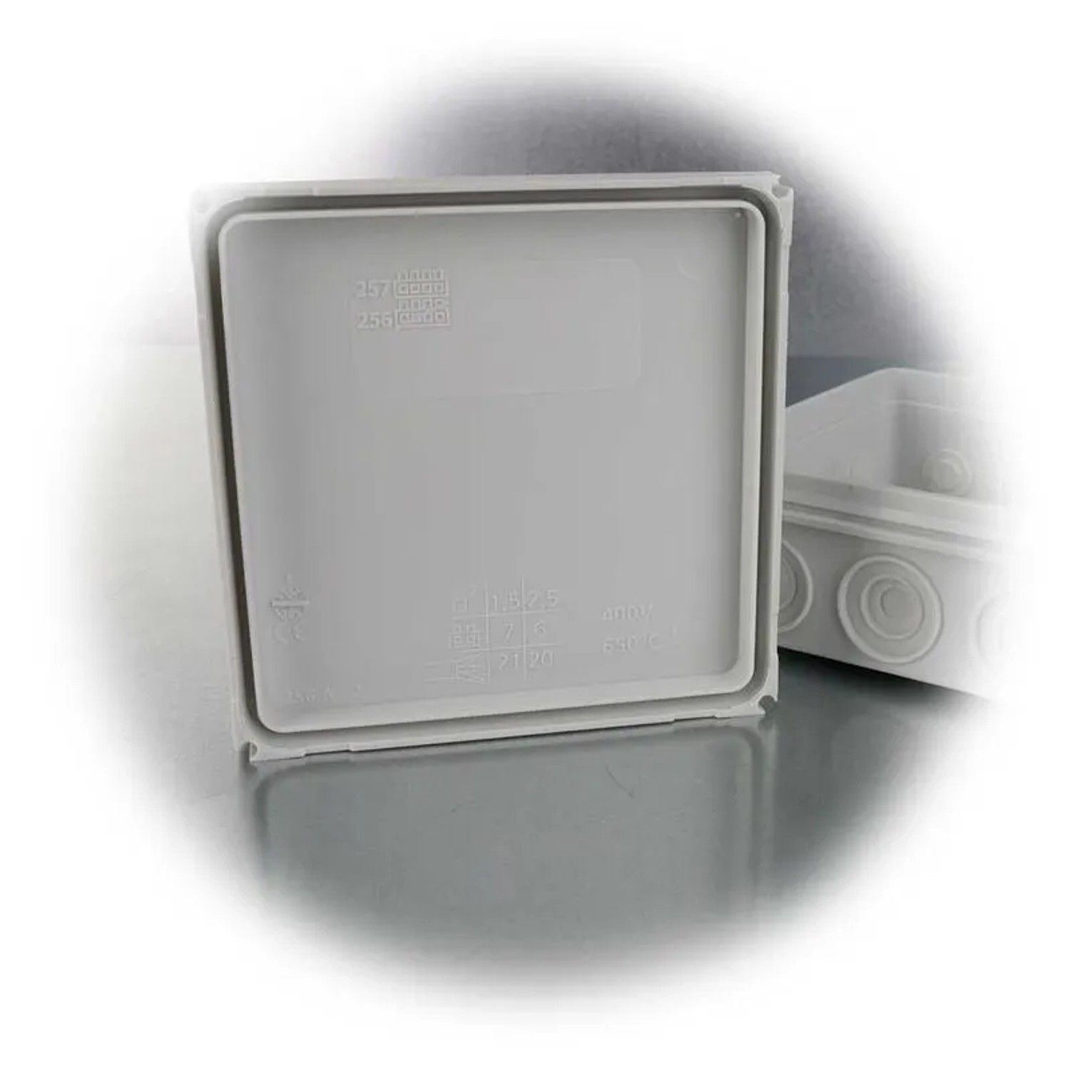 EGB Abzweigkasten IP55 Grau 100x100x42mm Feuchtraum_4
