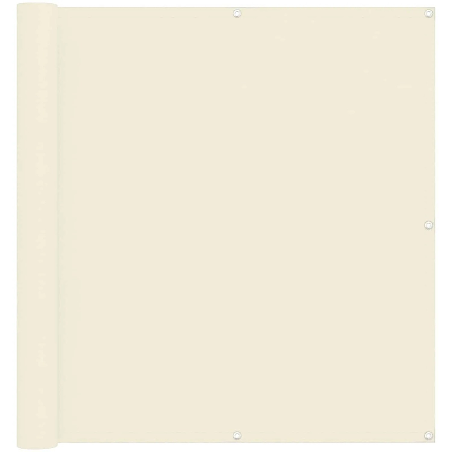 vidaXL Balkonsichtschutz Creme 110 x 500 cm Oxford-Stoff 42030707