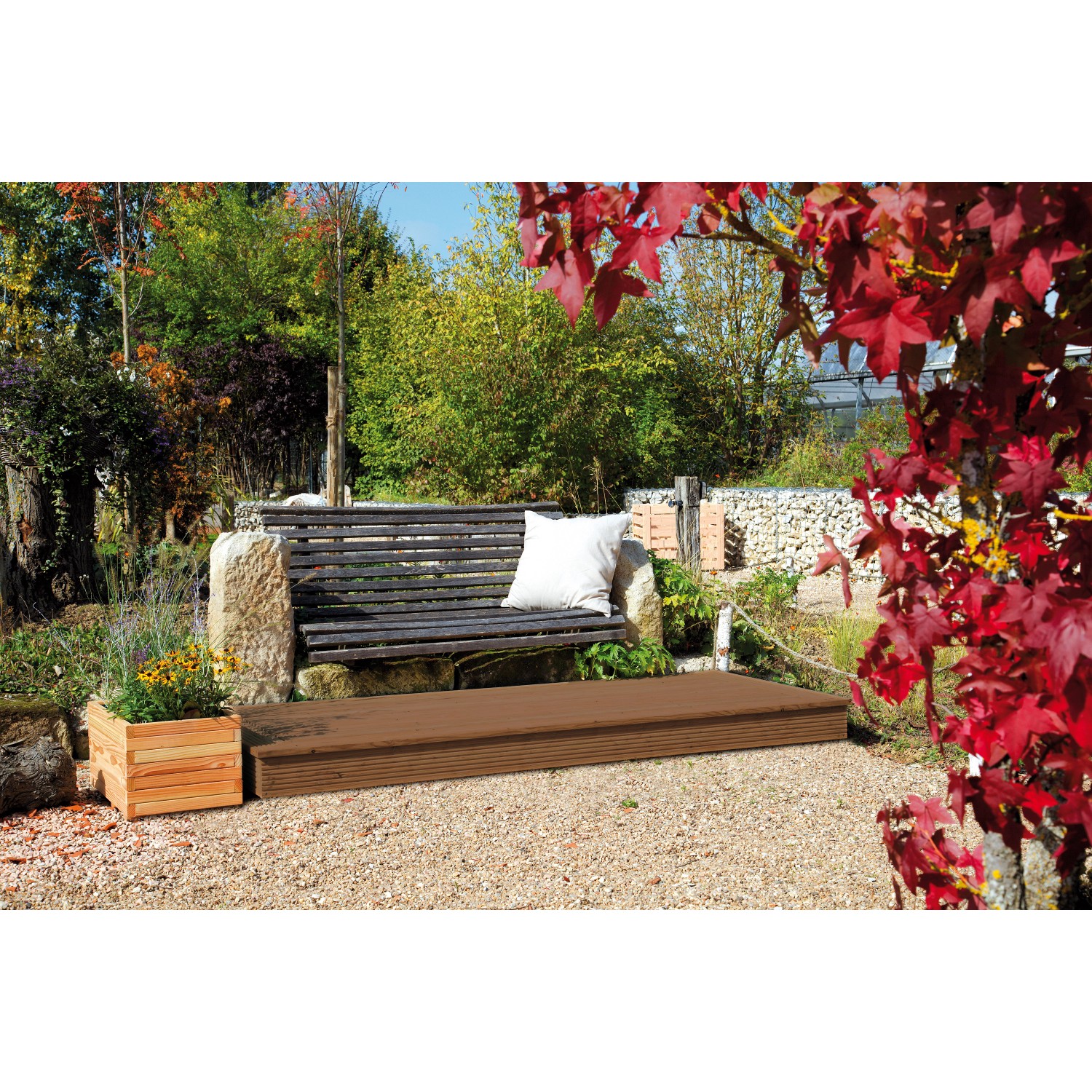 Terrassendiele Nadelholz braun druckimprägniert 6 Rillen 2,7 cm x14,6 cmx200 cm_2