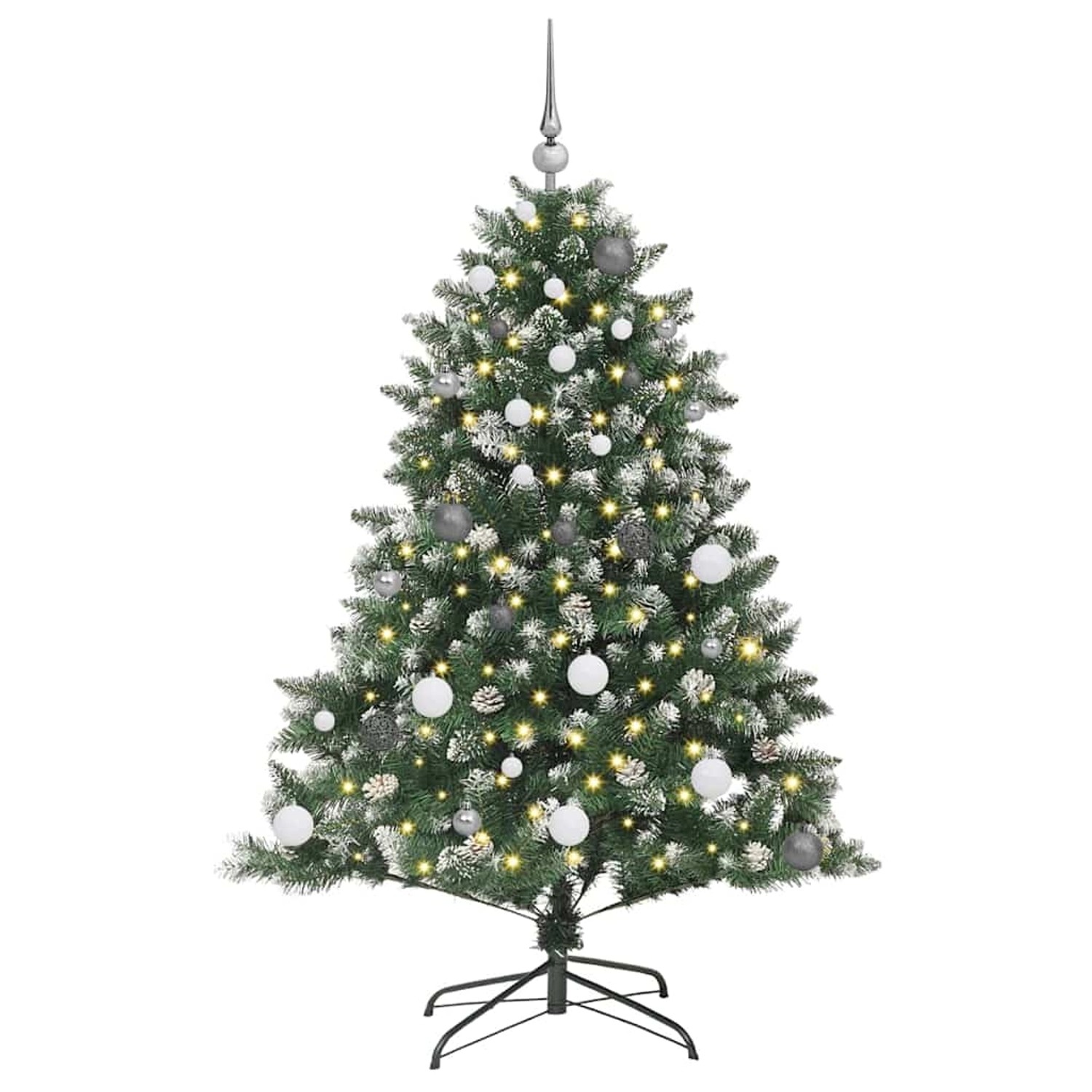 vidaXL Künstlicher Weihnachtsbaum mit 150 LEDs Grün 105 x 105 x 150 cm 3395220