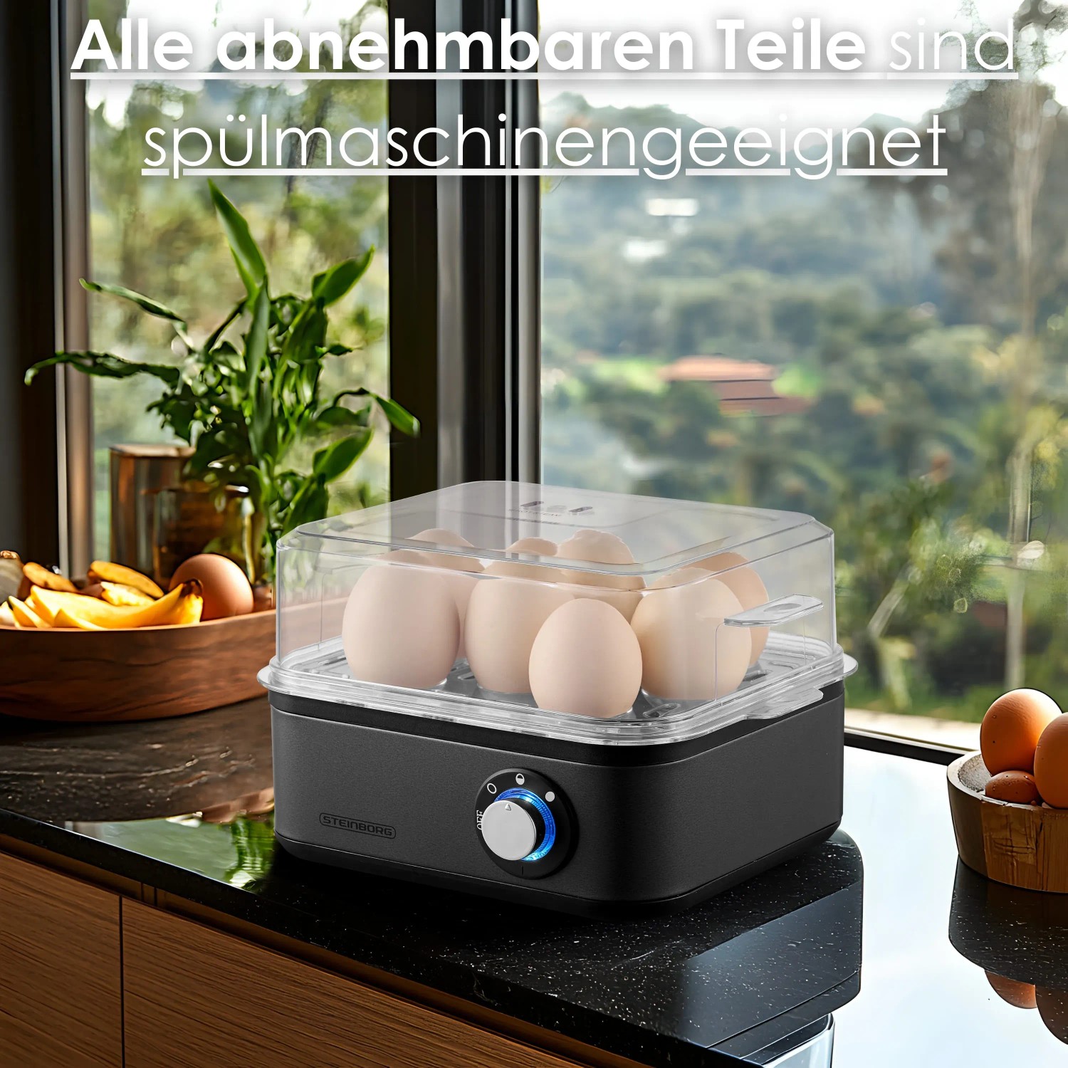STEINBORG Edelstahl Eierkocher SB-2630 8 Eier 500 W kaufen bei OBI