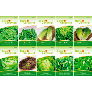 Deine Gartenwelt Salat Samen-Set mit 10 Sorten
